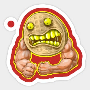 Buff Waffle Sticker